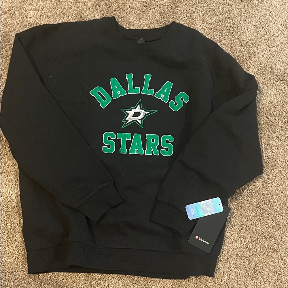 Lululemon Black Sweatshirt with Green Dallas Stars Logo